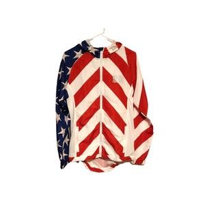 Trademark Brooklyn Cloth Mfg Co Jacket Windbreaker USA Flag Size Small